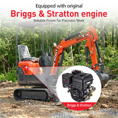 1.2-Ton Yellow Mini Excavato-side system