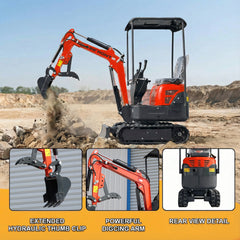 1.2-ton excavator with a mechanical thumb