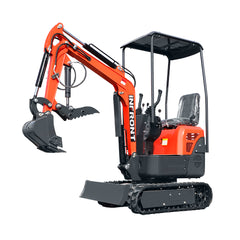 1.2-Ton Yellow Mini Excavato-side system